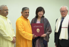 Akie Abe Meets RSS Sarkaryavah Dattatreya Hosabale in New Delhi..