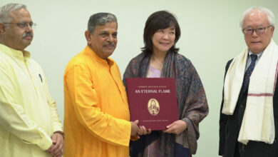 Akie Abe Meets RSS Sarkaryavah Dattatreya Hosabale in New Delhi..